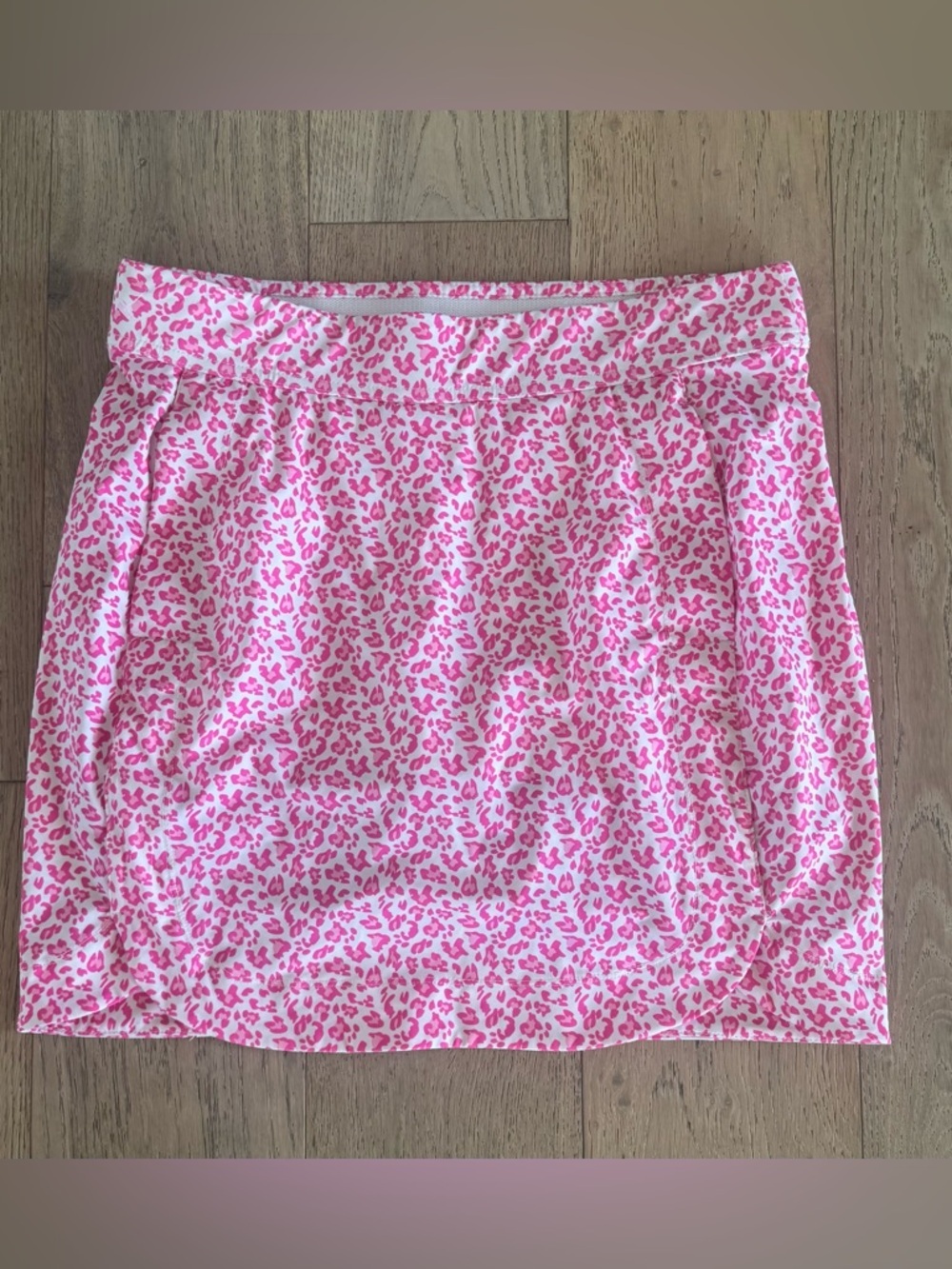 Belyn Key Pink Leopard Print Mini Skirt